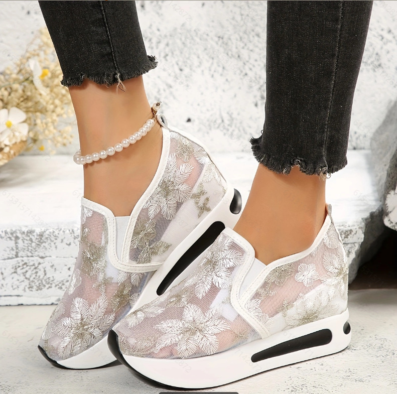 Running Gear Women - Scarpe basse in pizzo con plateau