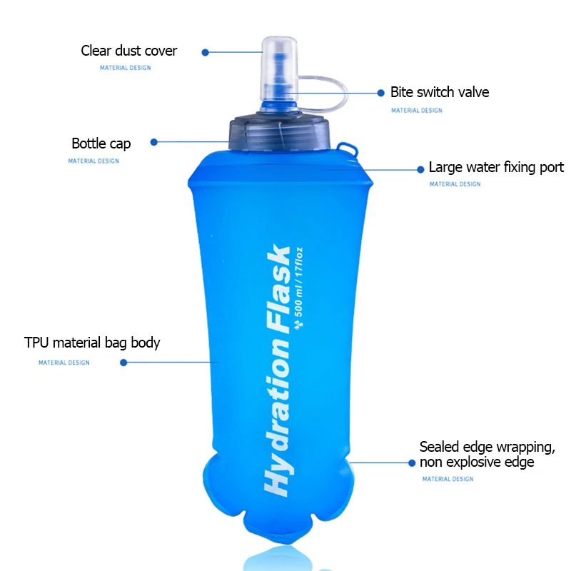 250/500/750ml TPU Bottiglia pe - Running Gear Water recensione e prezzo